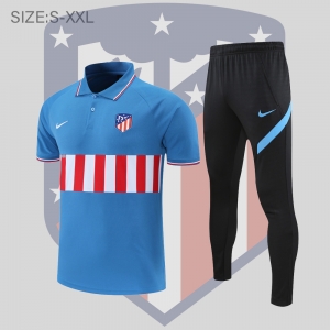 Atletico Madrid POLO kit Blue red and white stripes (not supported to be sold separately)