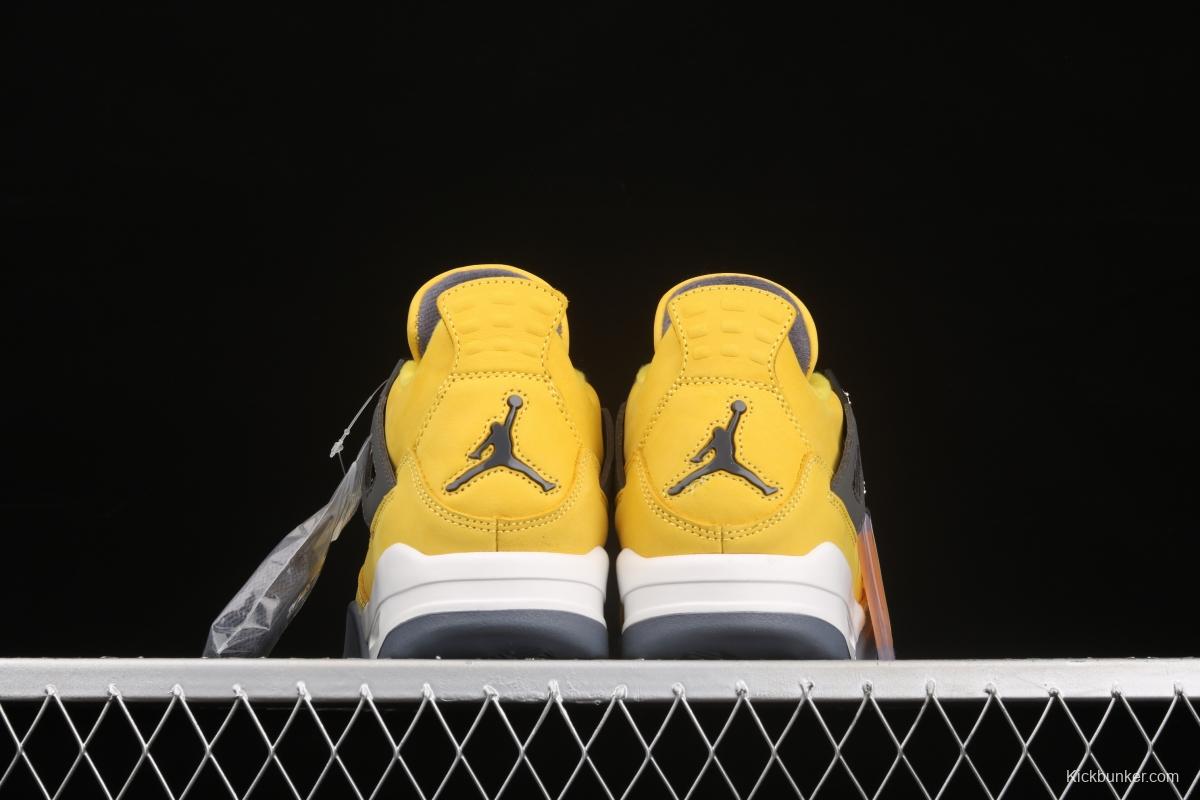 Air Jordan 4 Lightning duplicates white and yellow electric letter CT8527-700