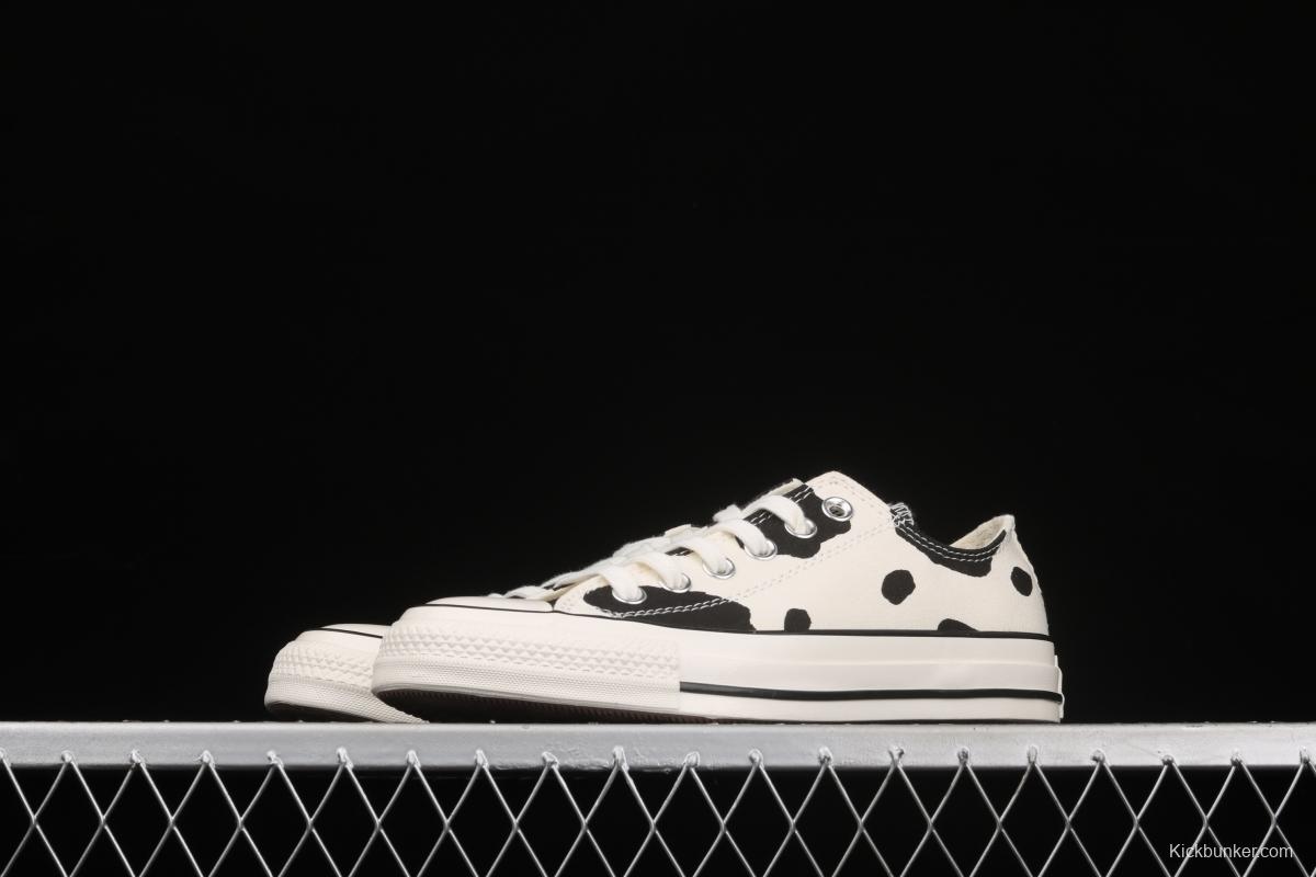 Converse 21ss All Star US Cow Spot Japanese Converse vintage cow pattern low upper shoes 1SC564