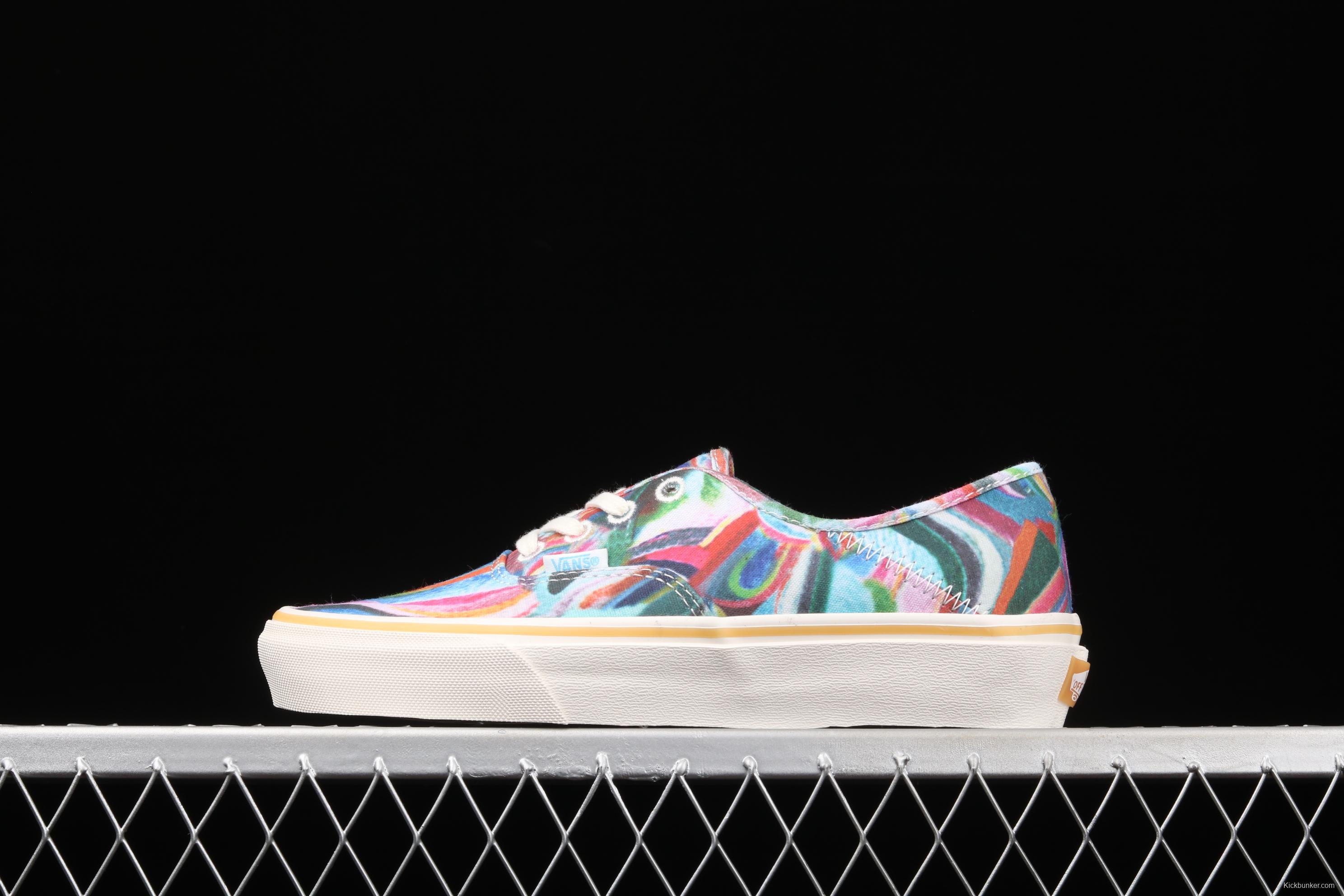 Vans Authentic SF color printing color sole environmental protection canvas board shoes VN0A3MU642D