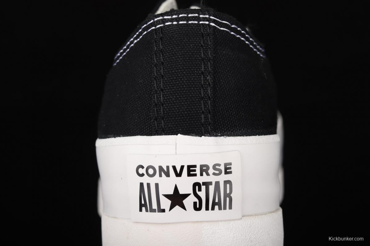 Converse Chuck Taylor All Star Lugged Move OX Converse black and white thick soled heightening shoes 567681C