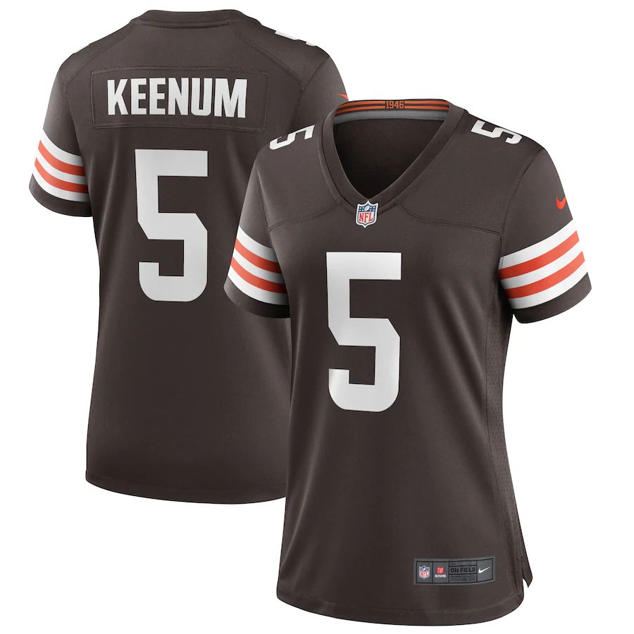 Women's Case Keenum Brown Player Limited Team Jersey