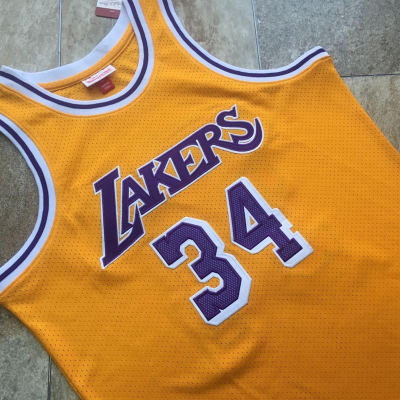 Men's Shaquille O'Neal Yellow Retro Classic Team Jersey