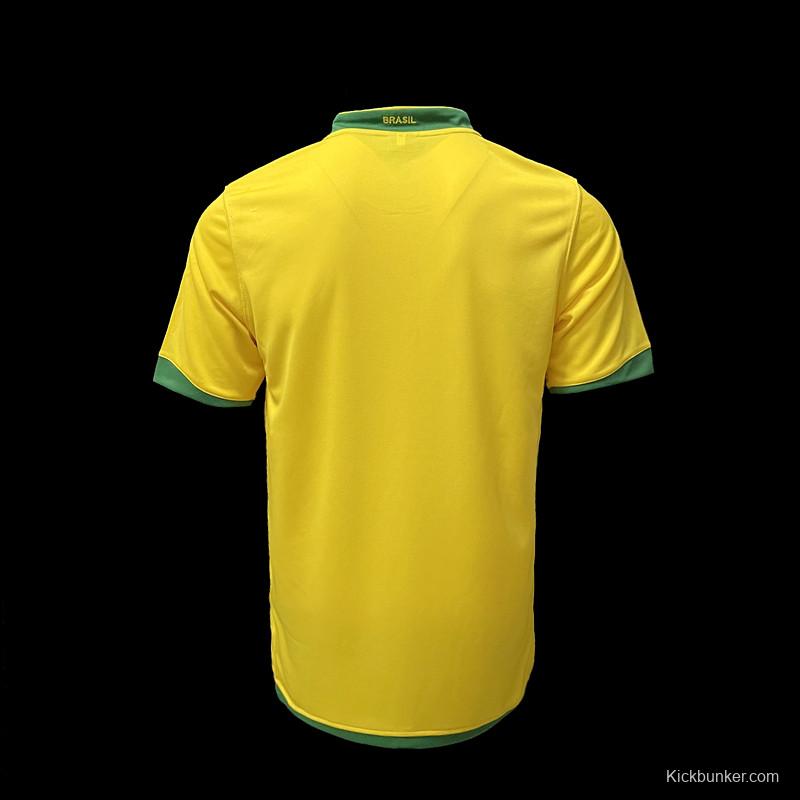 Retro 2006 Brazil Home Soccer Jersey