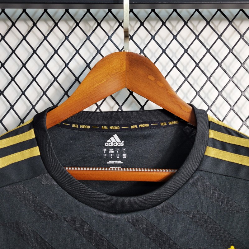 Retro Long Sleeve 2011/12 Real Madrid Away Black Jersey