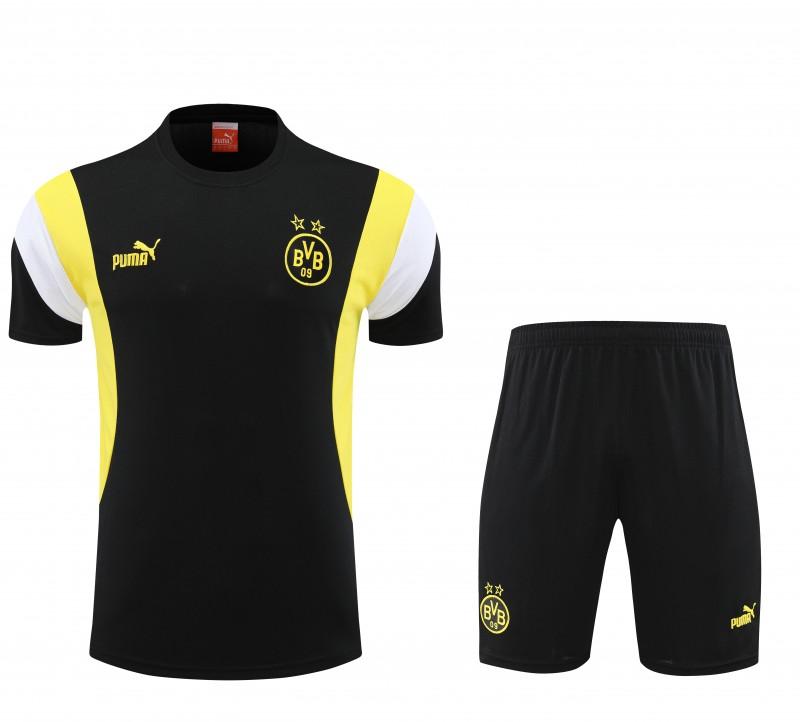 23 24 Borussia Dortmund Black Short Sleeve+Shorts