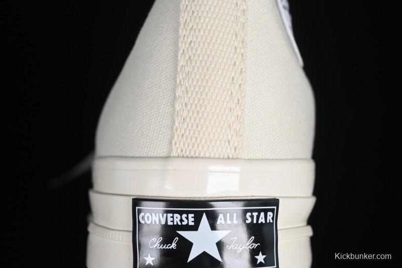 Converse Chuck 1970s Original Cream White High-Top Casual Canvas Shoes - 162210C