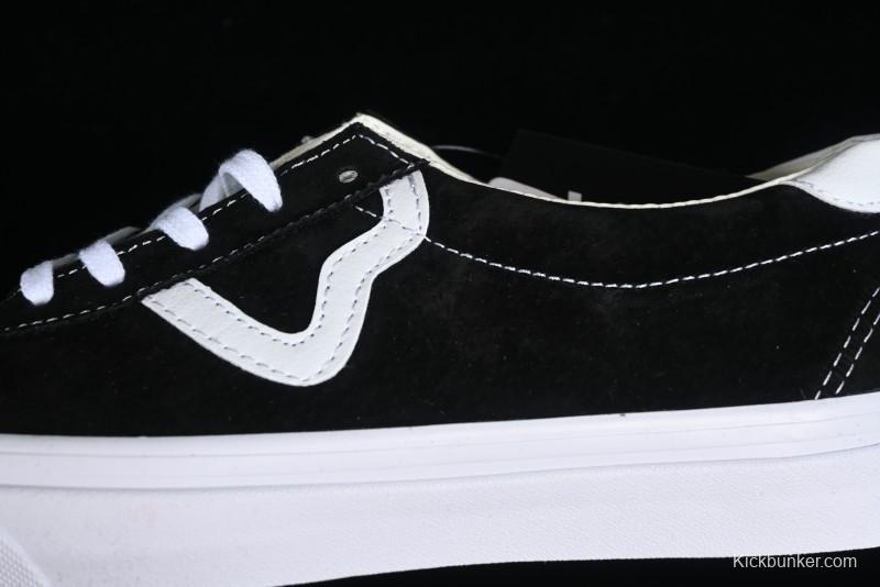 Vans Premium Sport 73 Classic Black & White Suede Low-Top Skate Shoes - VN000CR1BA2