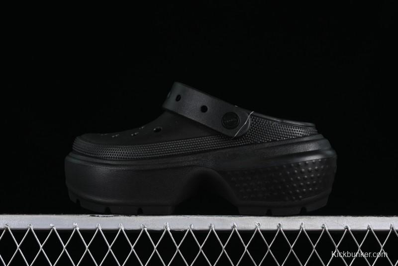 Crocs Classic Clog Retro Beach Sandals with Adjustable Heel Strap and Thick Sole - B.D4