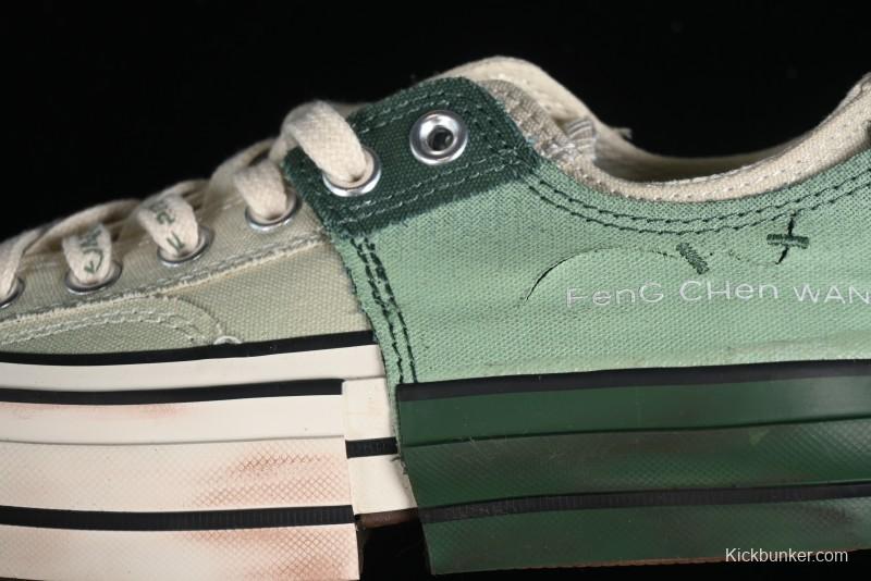 Feng Chen Wang Converse Chuck 70 Low Unisex Deconstructed Canvas Sneakers - A07636C