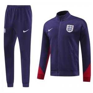 2024 England Navy Full Zipper Jacket +Long Pants