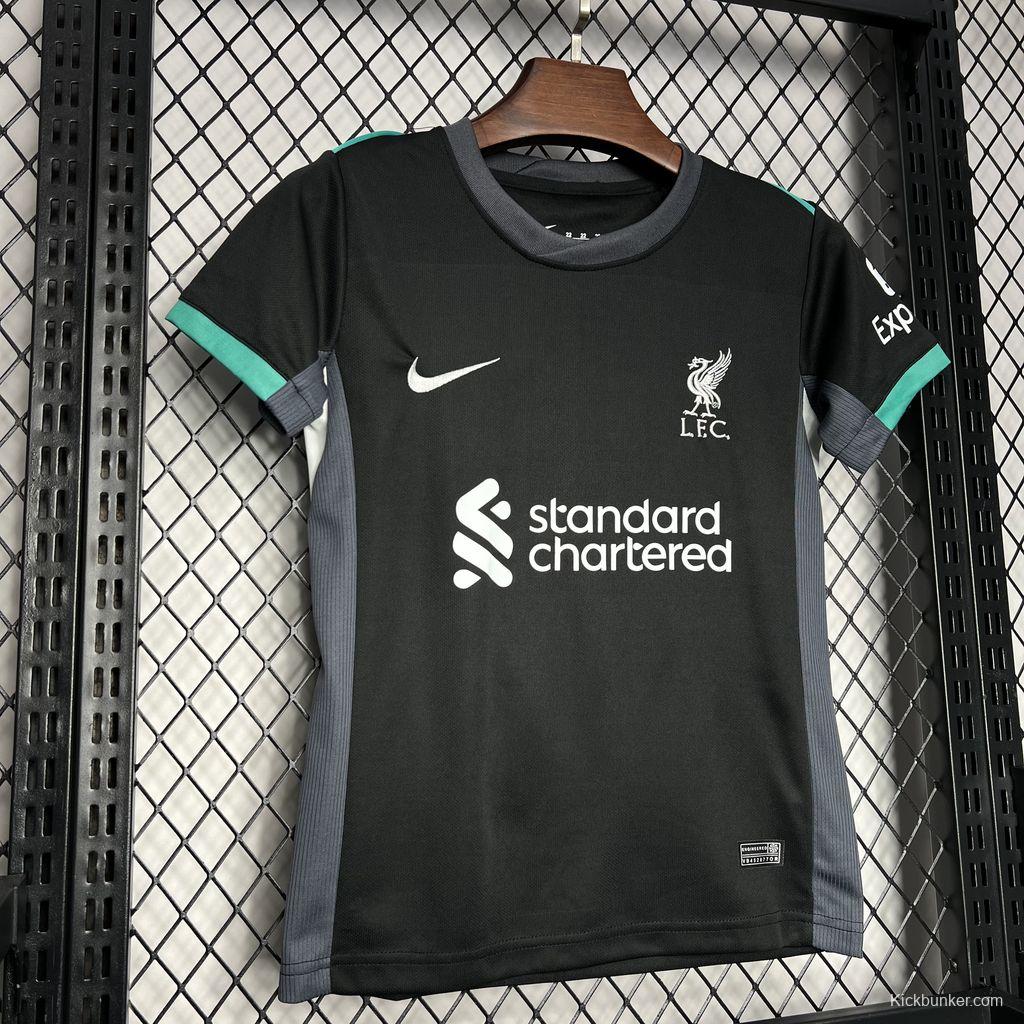 24/25 Kids Liverpool Away Black Jersey