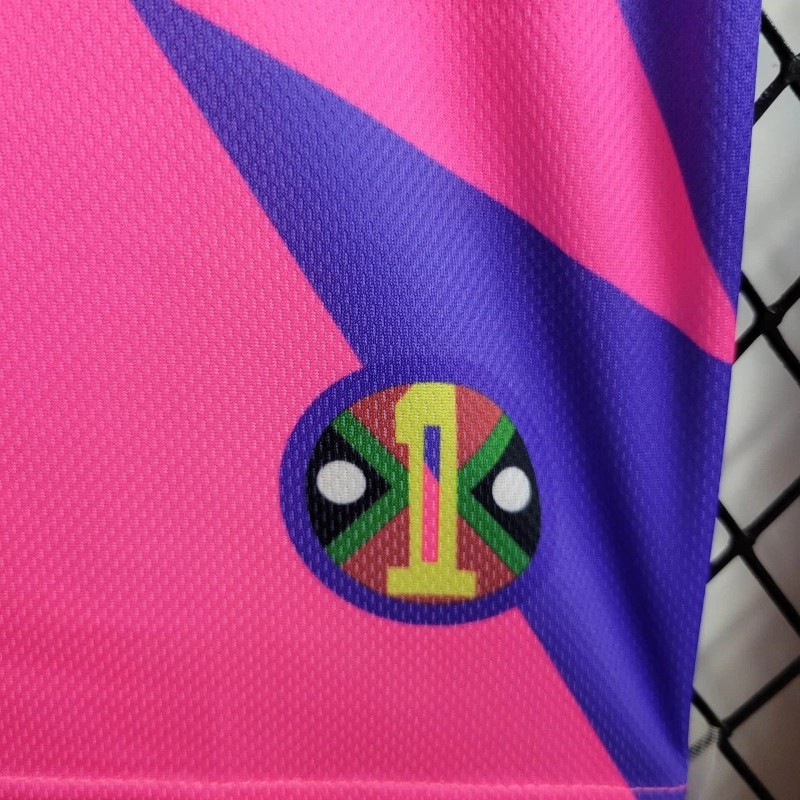 Retro 1998 Mexico Goalkeeper CAMPOS 1 WORLD CUP CAMPOS 1 Home Pink Jersey