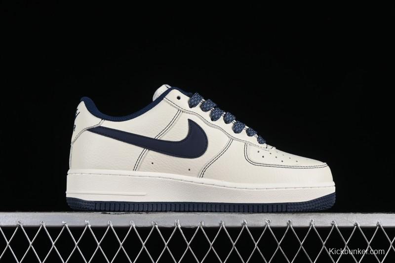 Nike Undefeated Air Force 1'07 Low Casual Sneakers in Deep Blue with Custom Leather and Reflective Details - UN2395-522