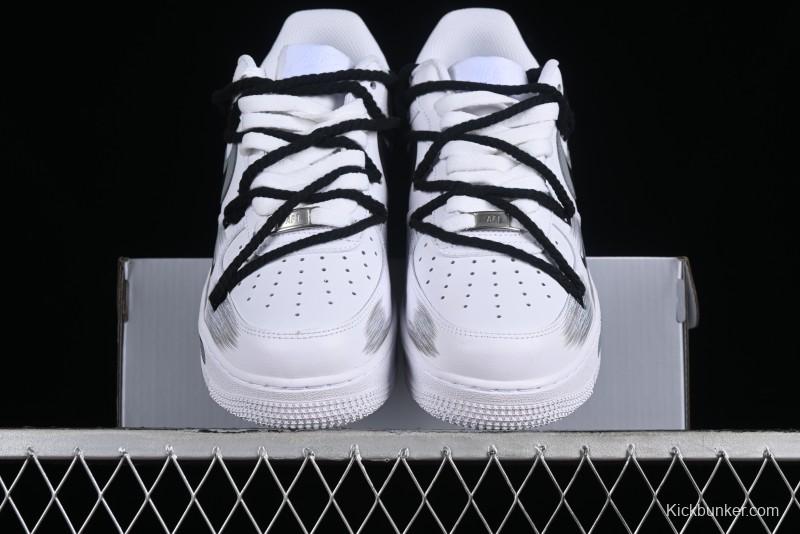 Nike Air Force 1 '07 Low Custom Anime Theme Spray Paint Swoosh Casual Sneakers - ZH0316-011