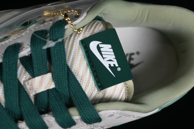 Nike SB Dunk Low UN Collaboration - White Green Swoosh Anniversary Custom Low-Top Casual Skate Shoes - DQ1098-359