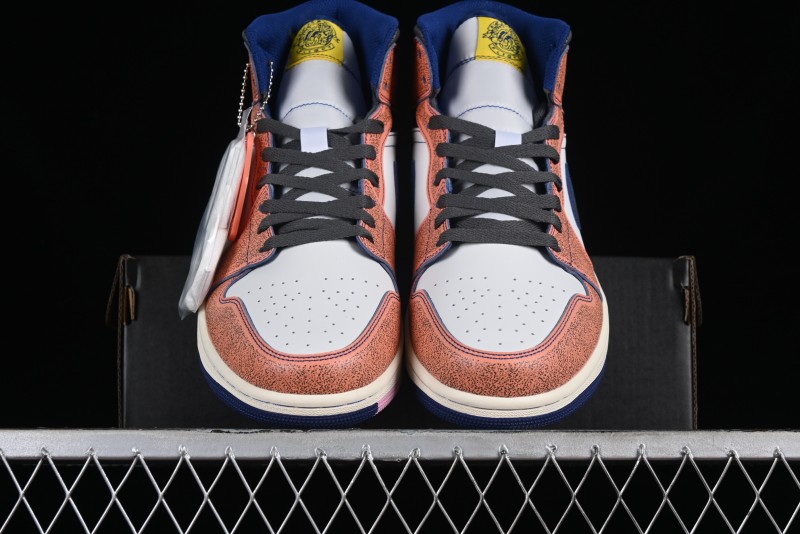 Nike Air Jordan 1 Mid "Flight Vintage" Retro Basketball Shoes with Washed Color Design - FV3619-106