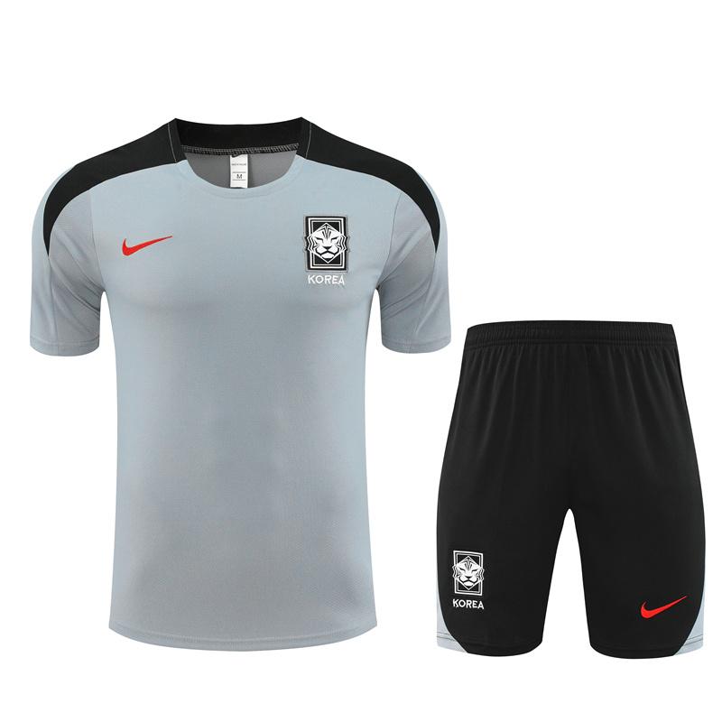 2024 South Korea Grey Short Sleeve Jersey+Shorts