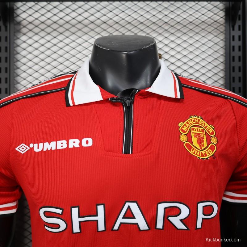 Player Version 98/99 Manchester United Home Jersey