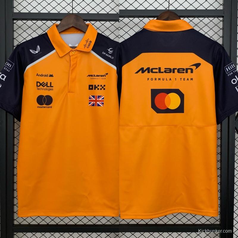 2025 Polo F1 Formula  Orange Mclaren  Jersey
