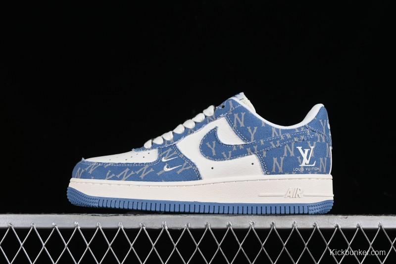 Nike Air Force 1 '07 Low LV Collaboration - Denim Double Swoosh Low-Top Casual Sneakers - HD1968-028