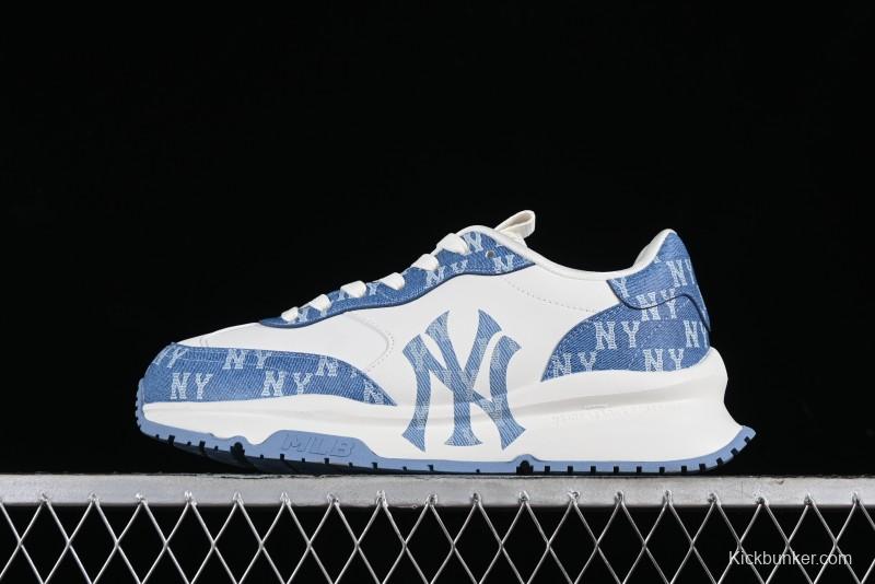 New York Yankees MLB Chunky Runner Denim Monogram Lightweight Casual Sneakers - 3ARNCRD4N50BLS