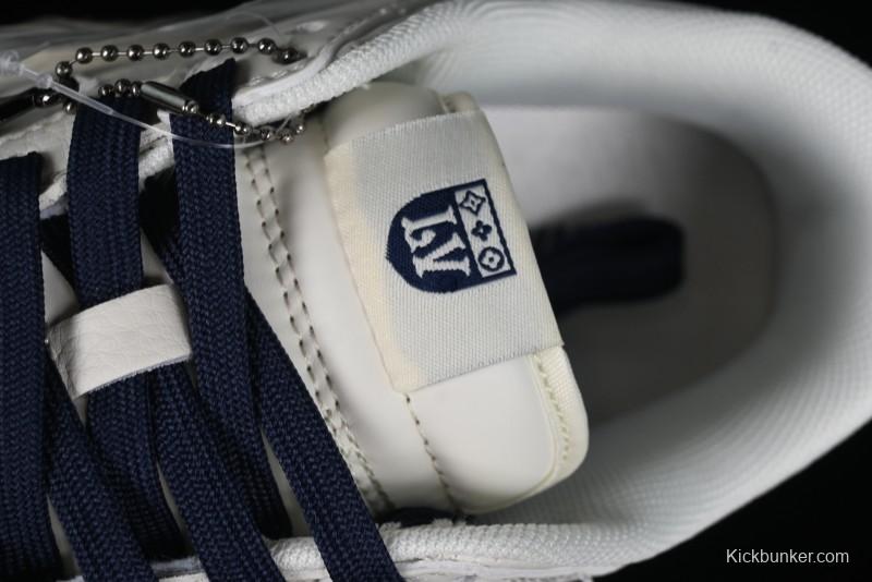 Nike SB Dunk Low LV Collaboration - Beige Red Blue Dual Color Anniversary High-End Custom Low-Top Casual Sneakers - XX2025-333