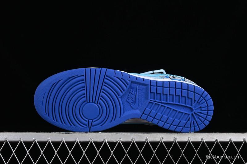 Nike Dunk Low Graffiti Deconstructed Style Casual Diary Gradient Splatter Letter SB Strap Low-Top Skate Shoes - DV0831-104