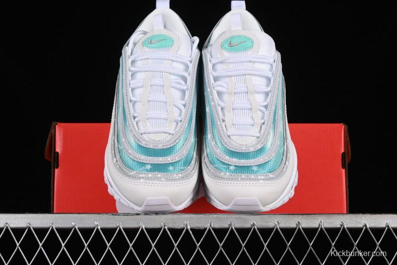 Nike Air Max 97 Custom Full-Sole Air Cushion Retro Bullet Running Shoes - 921826-101