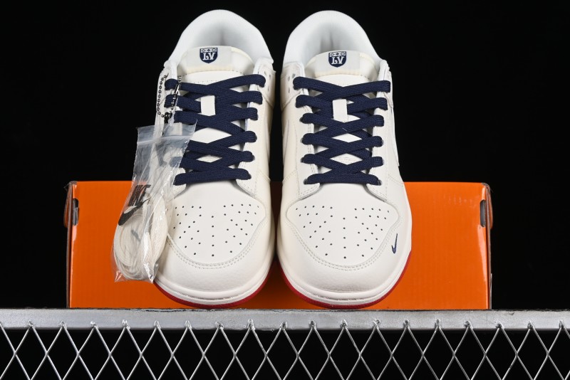 Nike SB Dunk Low LV Collaboration - Beige Red Blue Dual Color Anniversary High-End Custom Low-Top Casual Sneakers - XX2025-333