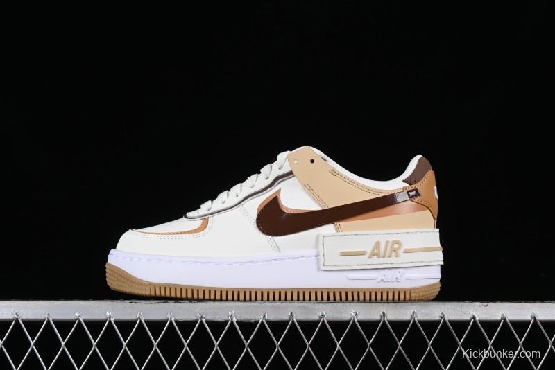 Nike Air Force 1 Shadow Low-Top Sneakers with Lightweight EVA Midsole and Anti-Slip RB Rubber Outsole - DZ1847-106