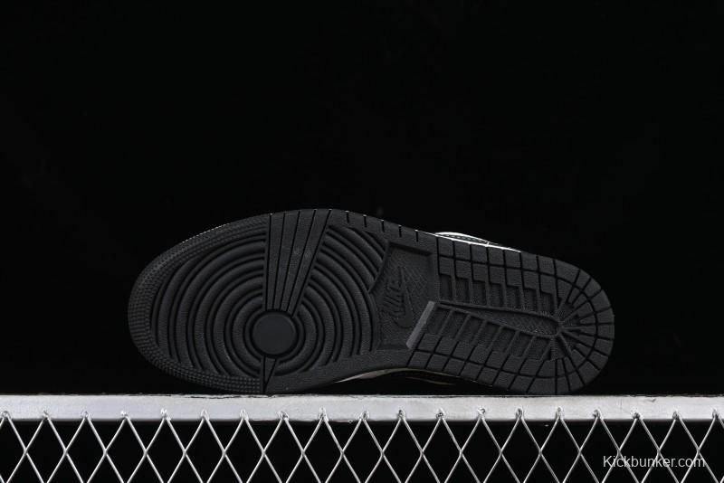 Nike Air Jordan 1 Low LV Collaboration - Black Warrior Custom High-End Basketball Shoes - SJ9950-007