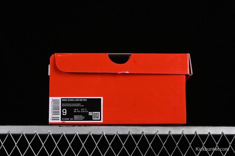 Nike Dunk Low Supreme - Denim Blue Jeans Anniversary High-End Customized Low-Top Casual Sneakers - FC1688-194