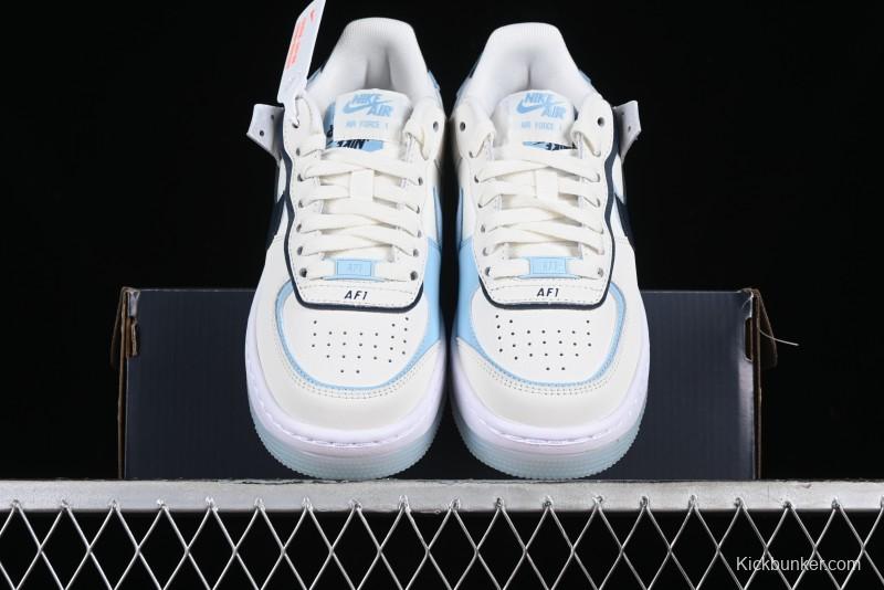 Nike Air Force 1 Shadow Lightweight Elevated Low-Top Versatile Sneakers - DZ1847-107