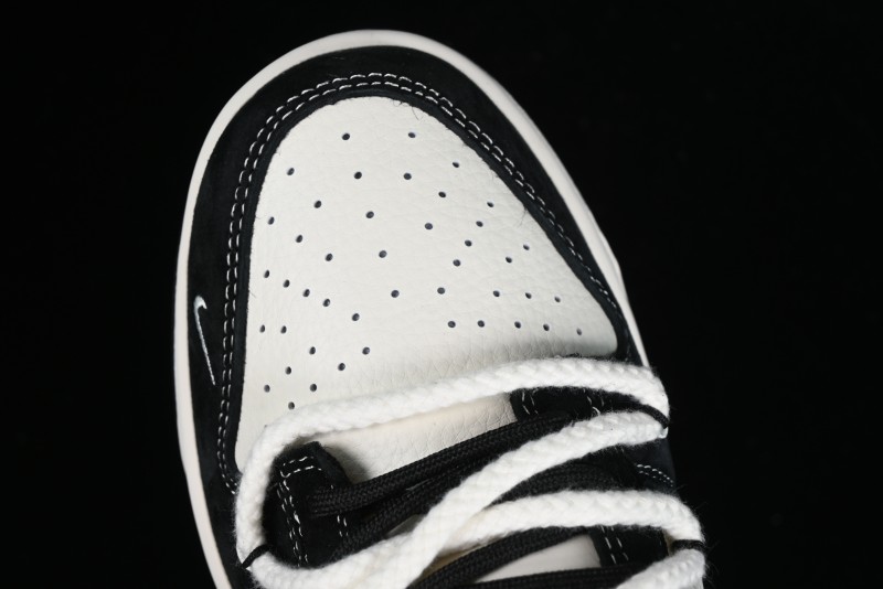 Stussy x Nike Dunk Low SB Sneakers in Beige Black Swoosh - SJ2068-252