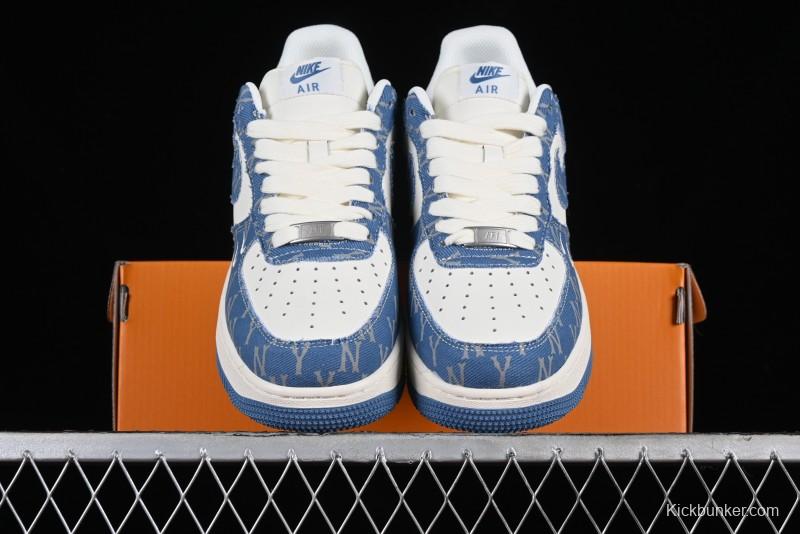 Nike Air Force 1 '07 Low LV Collaboration - Denim Double Swoosh Low-Top Casual Sneakers - HD1968-028