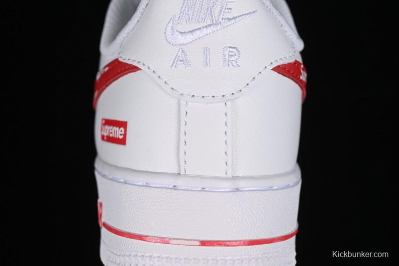 Supreme x Nike Air Force 1 '07 Low Casual Sneakers with Full-Length Air Solo Cushion - CU9225-010