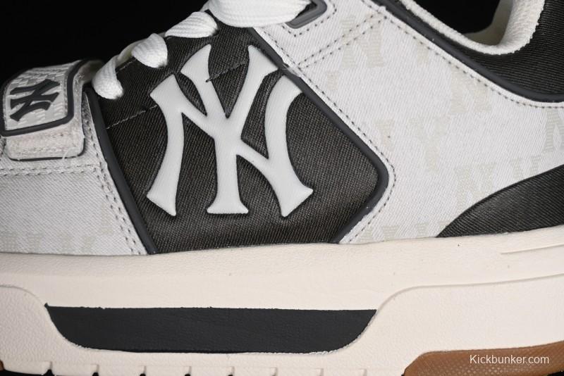 New York Yankees Chunky Liner Mid Denim Monogram Sandals with Velcro Closure and Thick Sole - 3ASXCHL4N50GRS