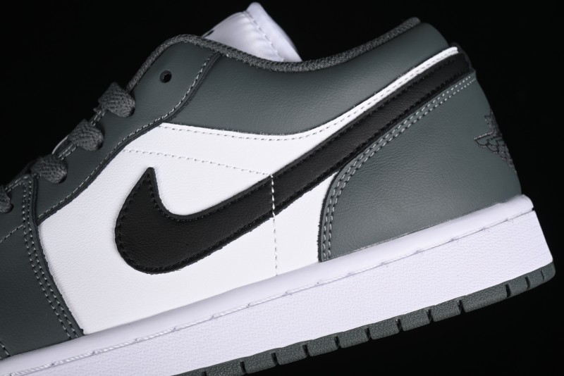 Nike Air Jordan 1 Low AJ1 Black Grey Low-Top Lifestyle Basketball Shoes - 553560-152