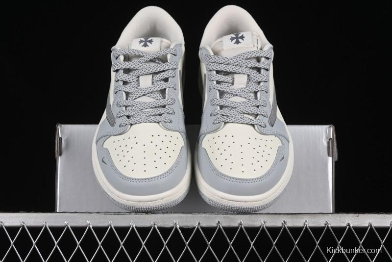 Nike Travis Scott x Fragment Design x Air Jordan 1 Low OG SP AJ1 Retro Sneakers - DM7866-016