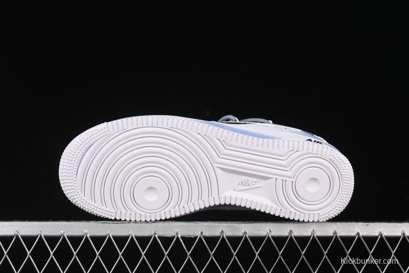 Nike Air Force 1 '07 Low Anime Theme Purple-Blue Spray Custom Casual Sneakers - ZH0316-029