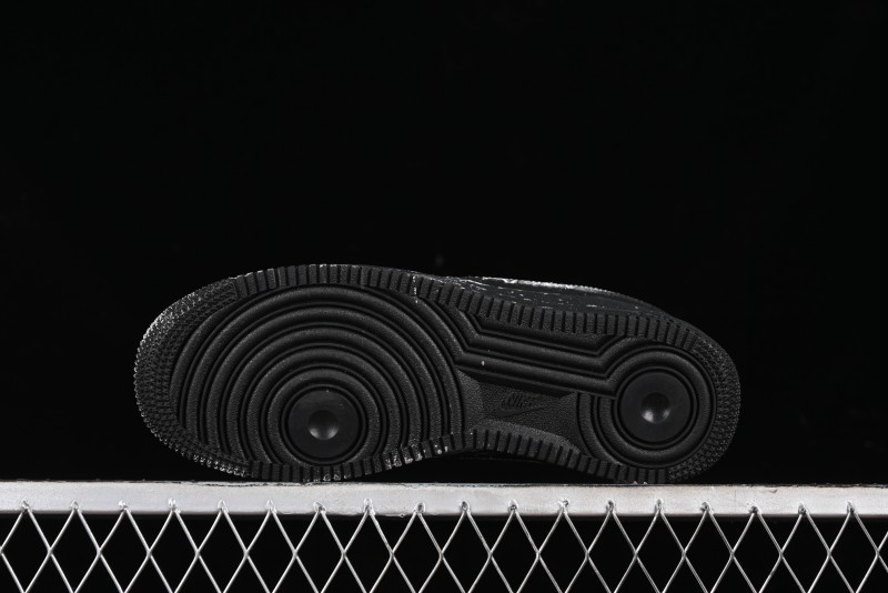 Nike Air Force 1 '07 Low Graffiti Black Silver Anime Hand-Painted Casual Sneakers - CW2288-012