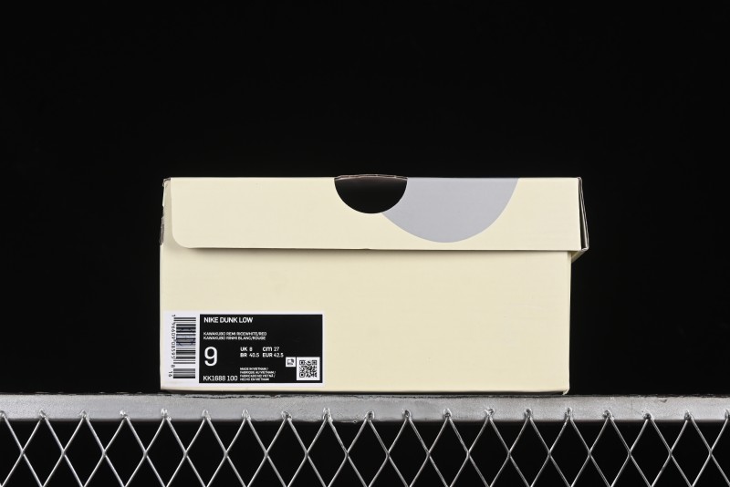 Nike SB Dunk Low Comme des Garcons Collaboration - Off-White Small Red Hook Anniversary High-End Custom Low-Top Casual Skate Shoes - KK1688-100