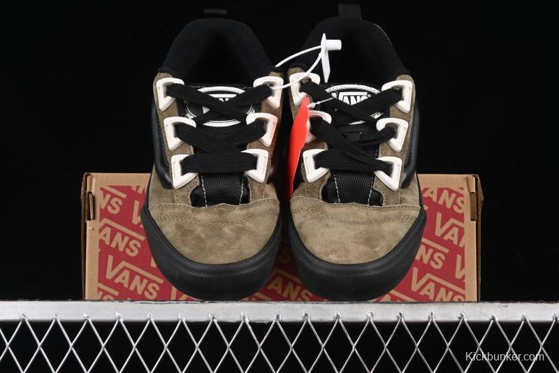 Vans Knu Skool DR Black Green New Series Chunky Sneakers - VN000CZU0BP