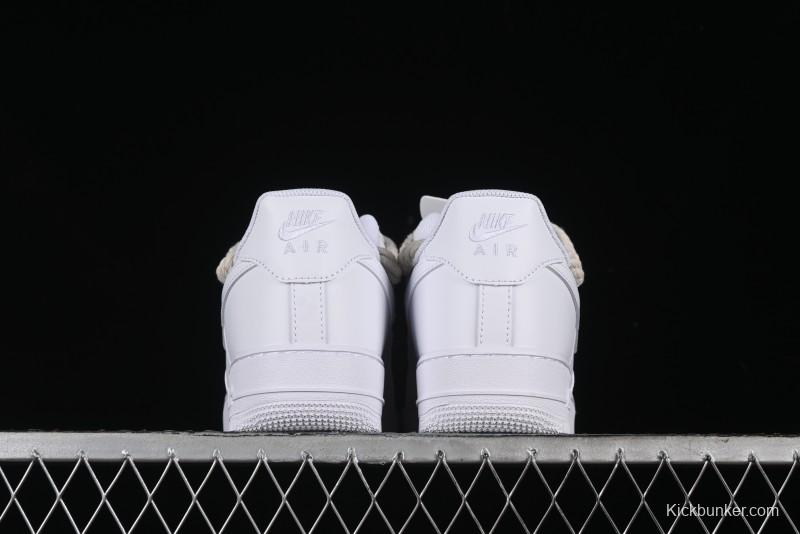 Nike Air Force 1 '07 Low White Deconstructed Casual Sneakers - CW2288-046