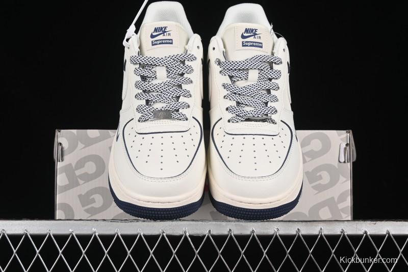 Nike Air Force 1 '07 Low Supreme The North Face Collaboration - Off White Light Blue Casual Sneakers - XZ1996-130