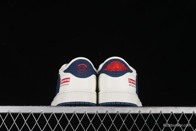 Nike Travis Scott x Fragment Design x Air Jordan 1 Low OG SP AJ1 Supreme Collaboration - JH6088-608