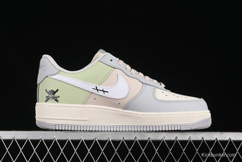 Nike Air Force 1'07 Low "Three Blade Flow" One Piece Series - Zoro's Santoryu Casual Sneakers - CJ0304-510