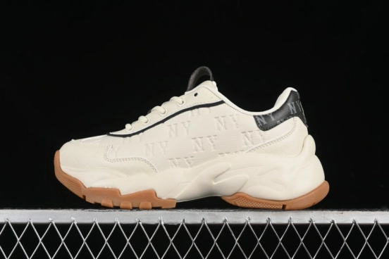 New York Yankees MLB Bigball Chunky Embo Monogram Thick Sole Sandals - 3ASHBEM4N50IVS