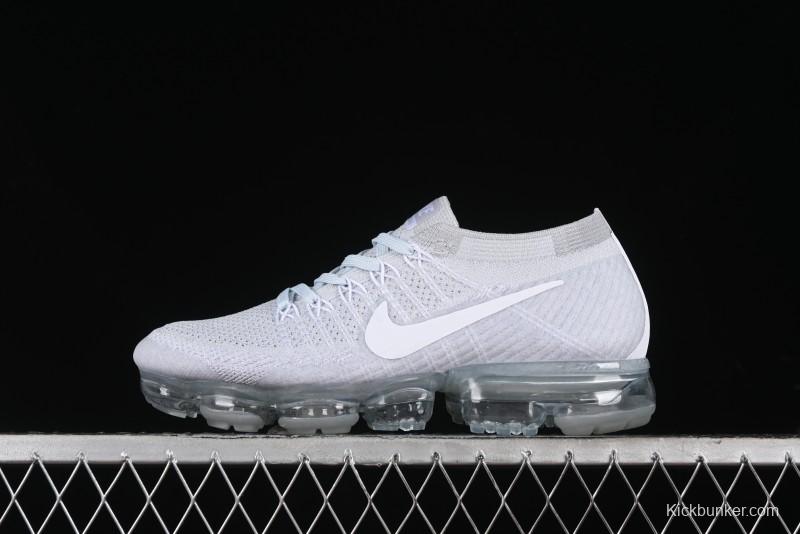 Nike Vapormax Flyknit Breathable Casual Running Shoes with Full-Length Air Cushion - 849558-100